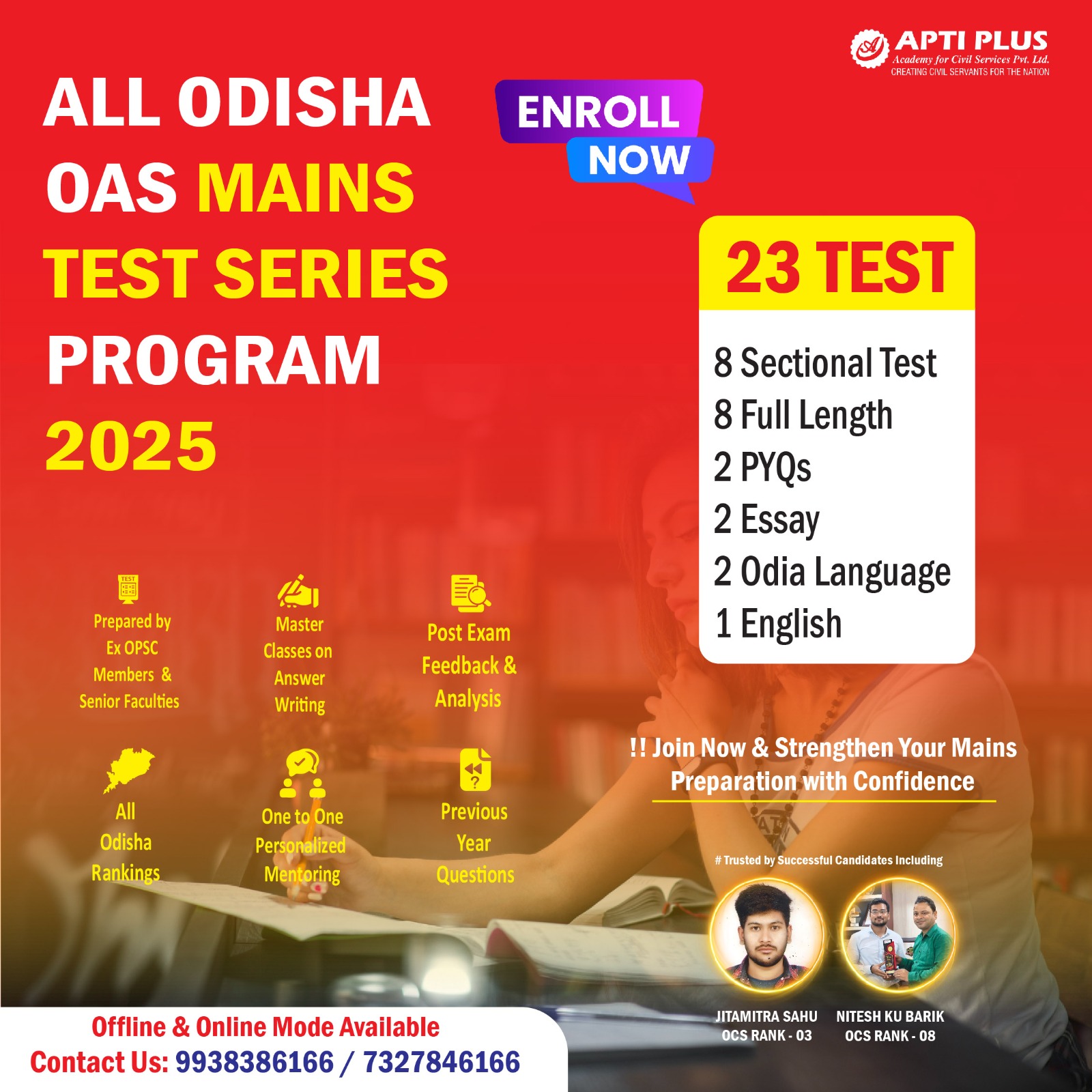 OPSC OAS MAINS TEST SERIES 2025 (23 TESTS)
