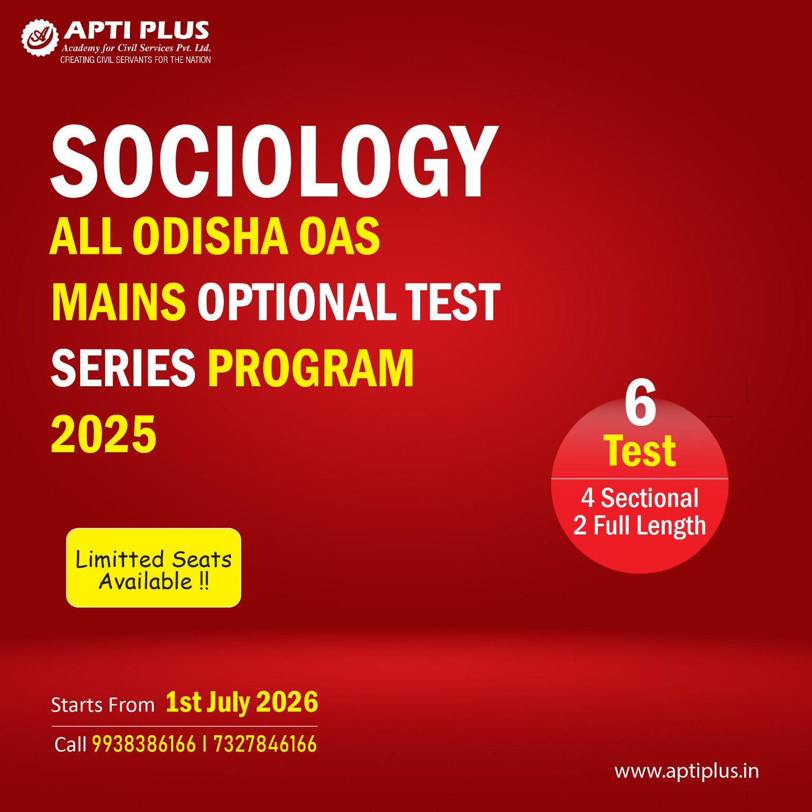 OAS SOCIOLOGY OPTIONAL TEST SERIES 2025
