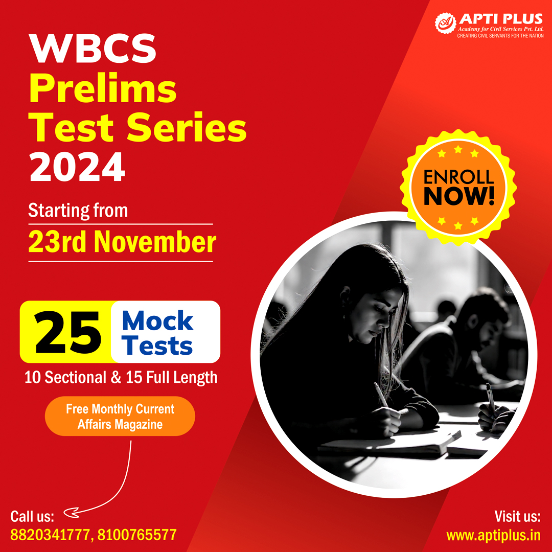WBCS Prelims Test Series 2024 (25 Test)